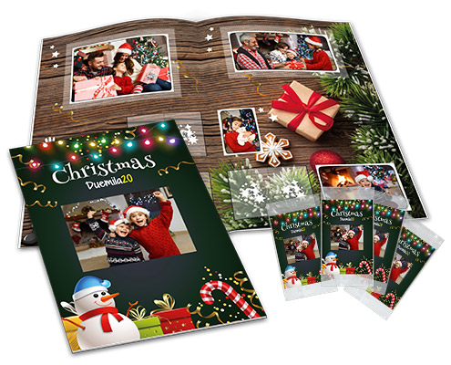 personalized and fun Christmas gift, sticker album opened with packets